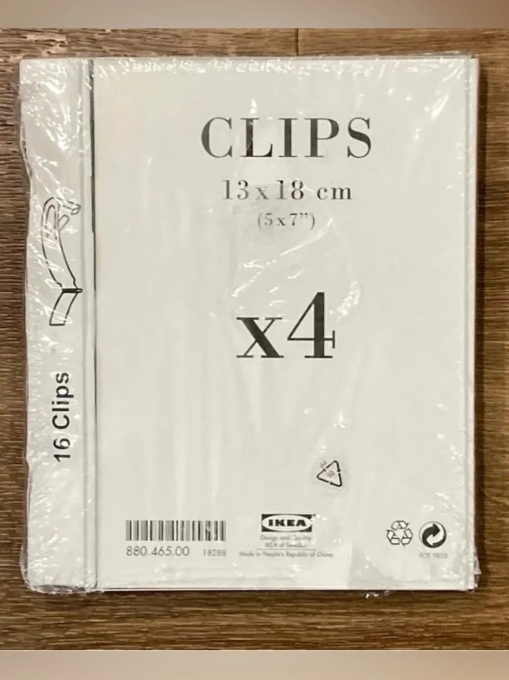 IKEA Clips Set of 4 Borderless Glass Photo Frames Size 5x7 Brand New Sealed
